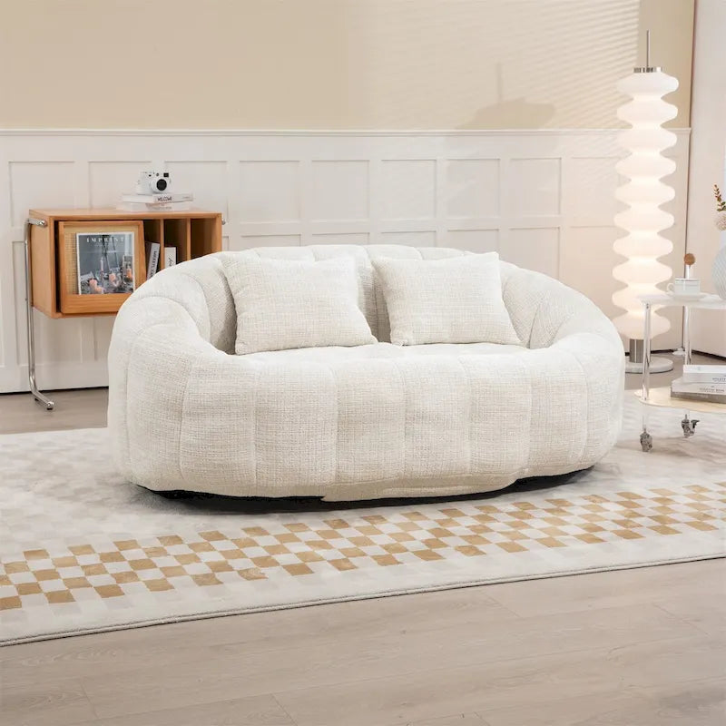 Zitzakstoel van chenille, luie sofa