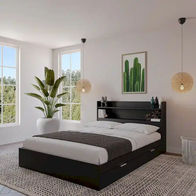 Plattformbett Hunter mit Kopfteil