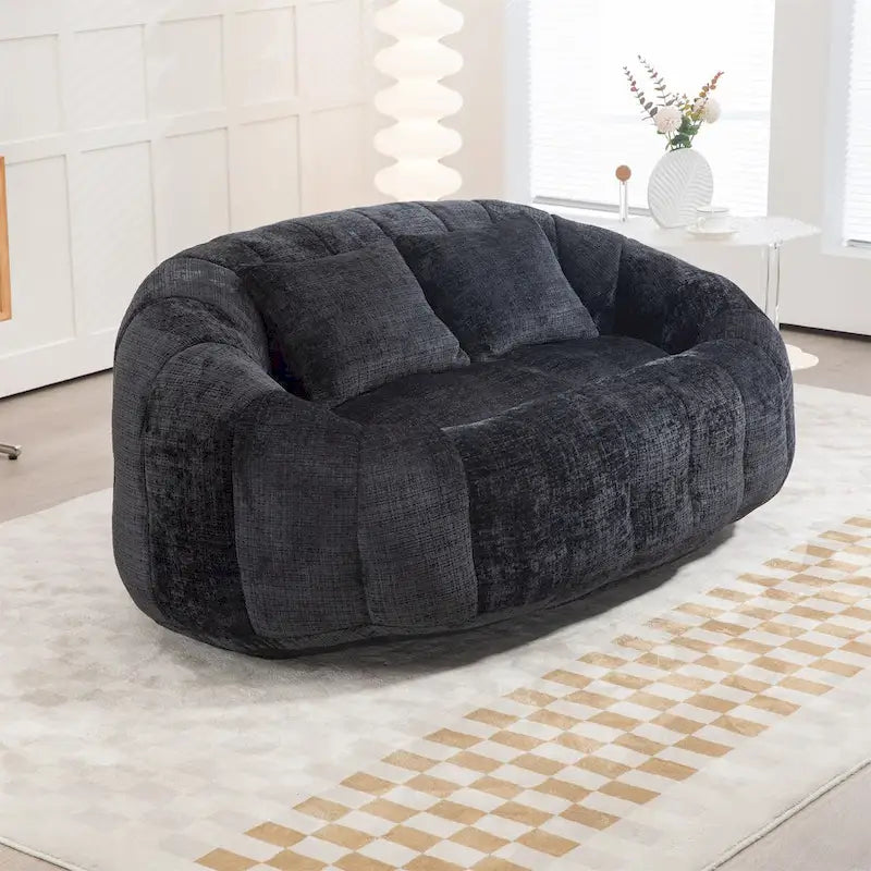 Zitzakstoel van chenille, luie sofa