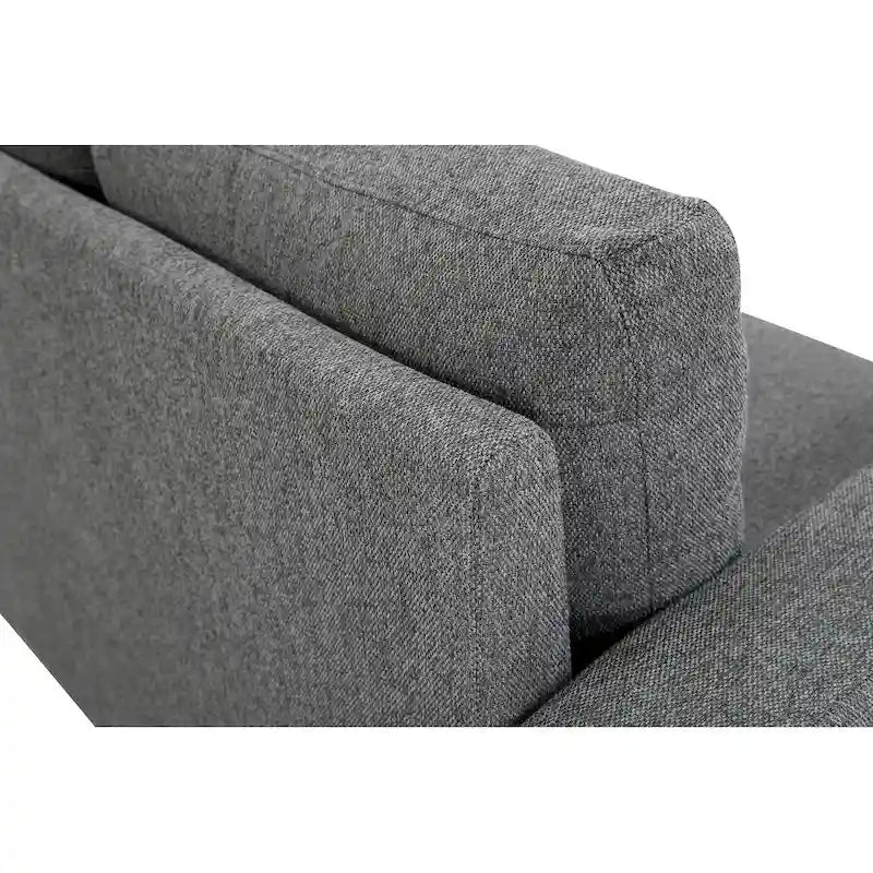 Dwuosobowa sofa Miles w stylu Mid-Century Modern z dużymi dwustronnymi poduszkami oparciowymi