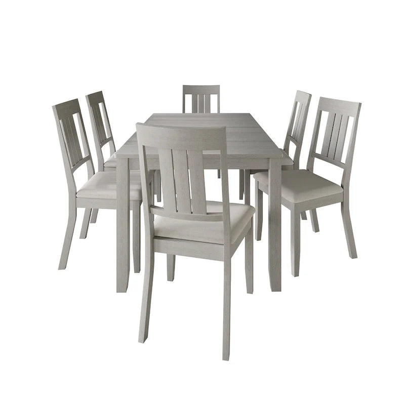 CraftPorch klassisches 7-teiliges Esszimmer-Set aus Holz