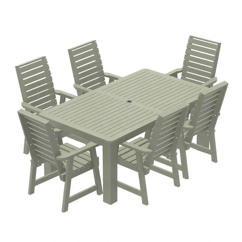 HIGHWOOD PROFESSIONAL 7-teiliges Garten-Ess-Set 42x72