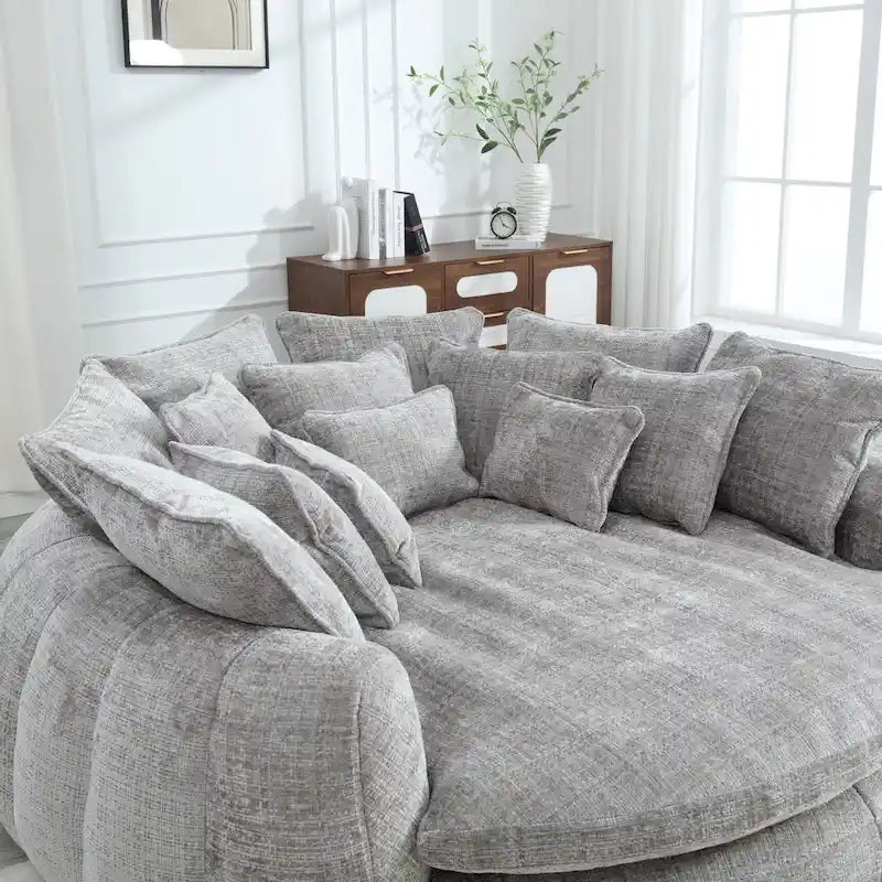 Wygodna podwójna sofa rozkładana Loaf, powiększona sofa z funkcją spania z podłokietnikami