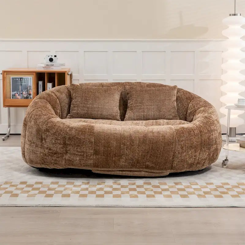 Zitzakstoel van chenille, luie sofa