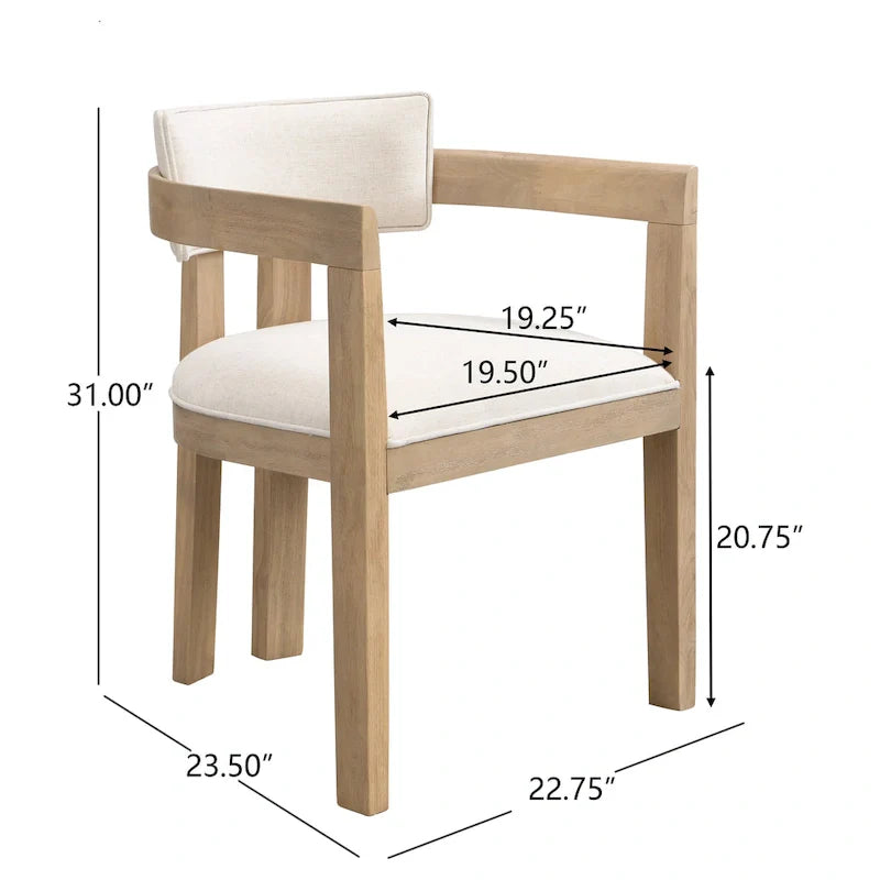 Chaise de salle à manger moderne et raffinée Conrad avec accoudoirs, par Christopher Knight Home