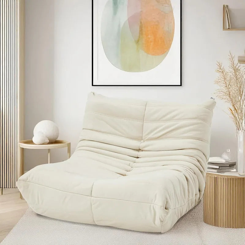 EROMMY Bean Bag Chair Togo Sofa - 28D Memory Foam Floor Chair for Adults & Kids, Lightweight Faux Leather Lounger in 5 Colors