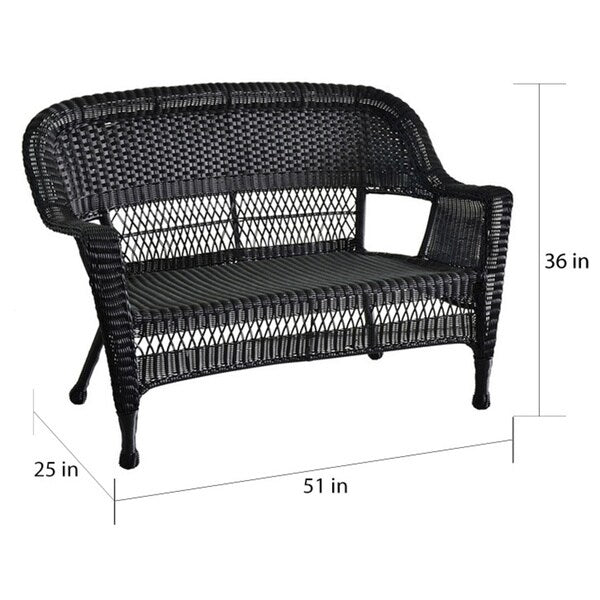 Set da conversazione da patio in vimini, 4 pezzi