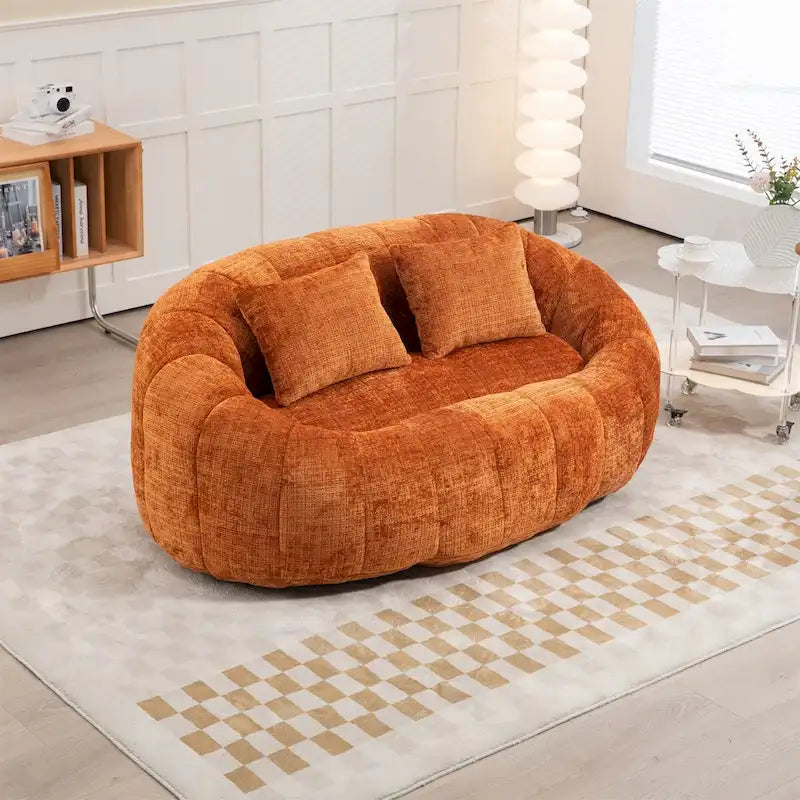 Zitzakstoel van chenille, luie sofa