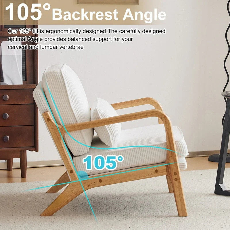 Fauteuil d’appoint rembourré moderne du milieu du siècle