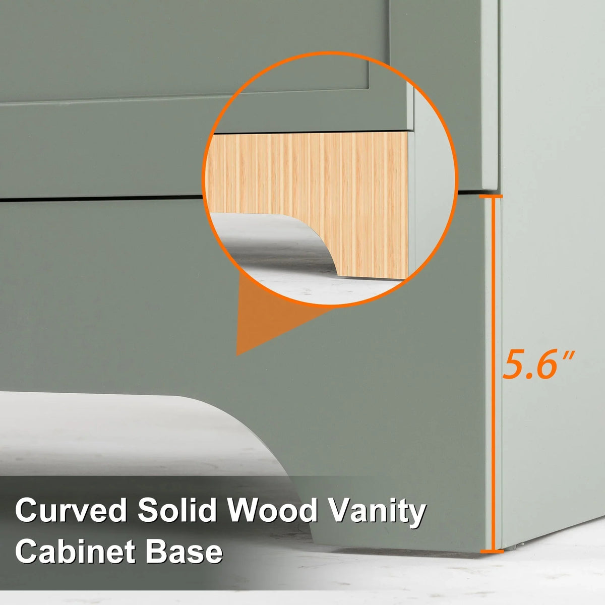 Conjunto de móvel de casa de banho Wavy Line 30/36/48 com lavatório e torneira