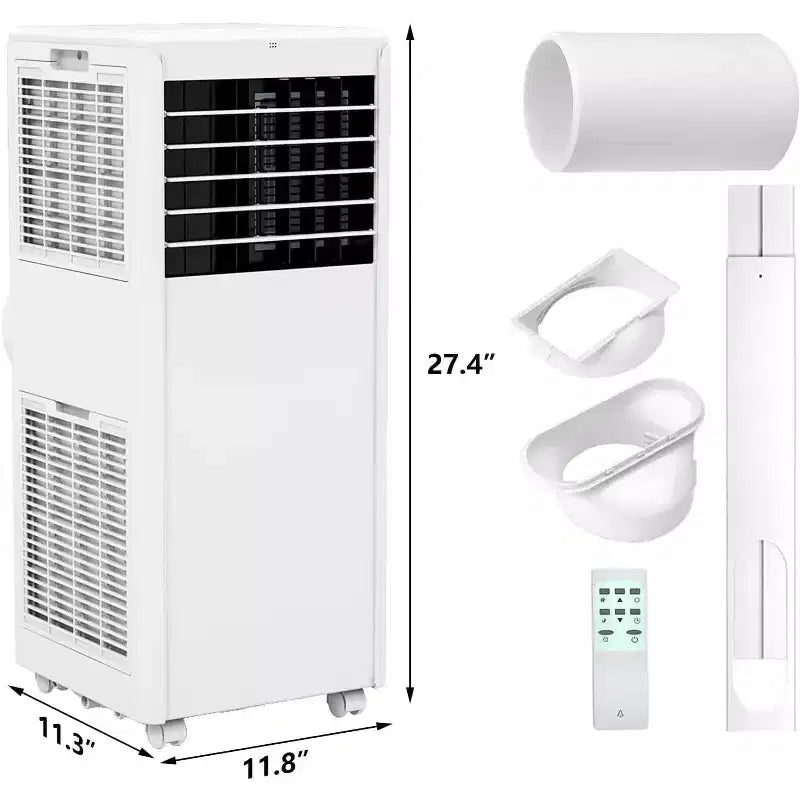 Ar condicionado portátil de 8K BTU - arrefecimento 3 em 1, desumidificador e ventilador para 350 Sq Ft, com modo de suspensão e garantia de 1 ano