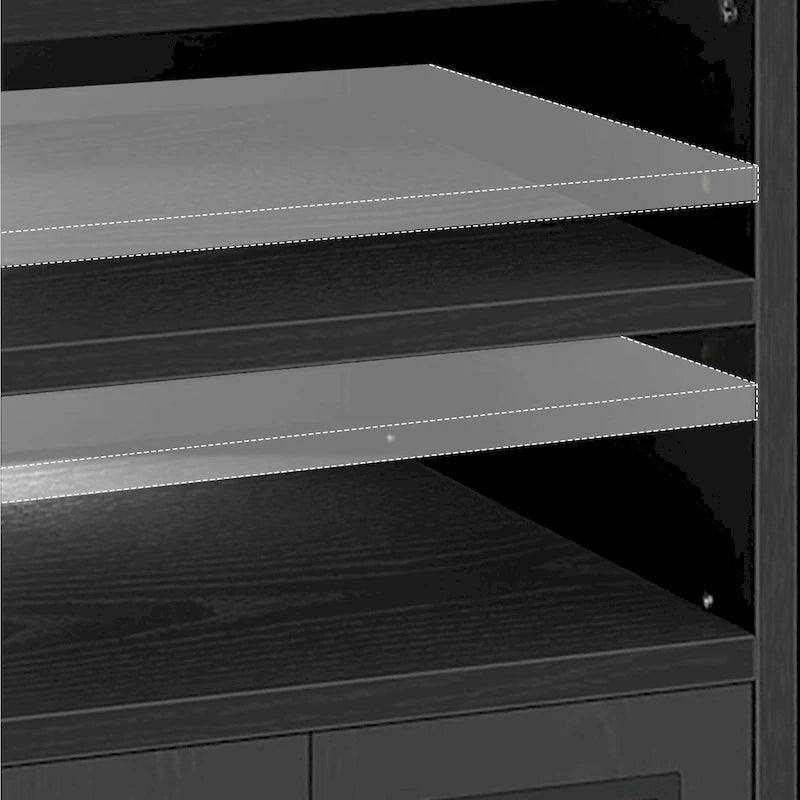 Eck-TV-Ständer im Landhausstil, Entertainment-Center und Medienkonsole für Fernseher bis 55 Zoll mit Steckdose