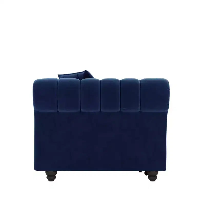 Rozkładana sofa 3 w 1 Whisen Velvet typu king-size z ruchomym podnóżkiem i pikowanym wzorem