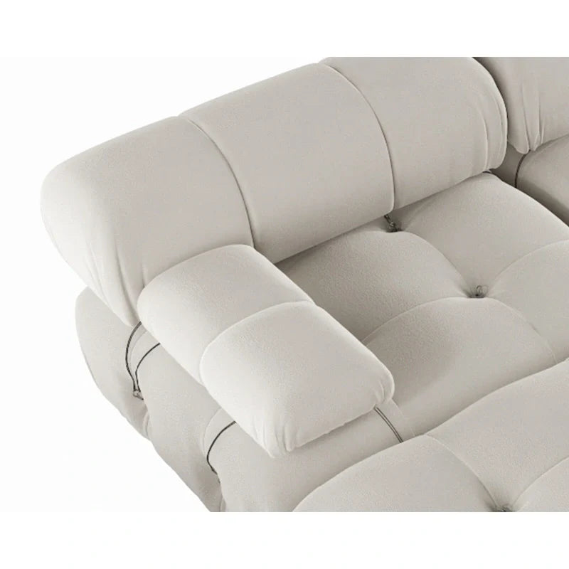 138  Convertible Modular Sectional Sofa, U-Shaped Minimalist Velvet Sofas Couches