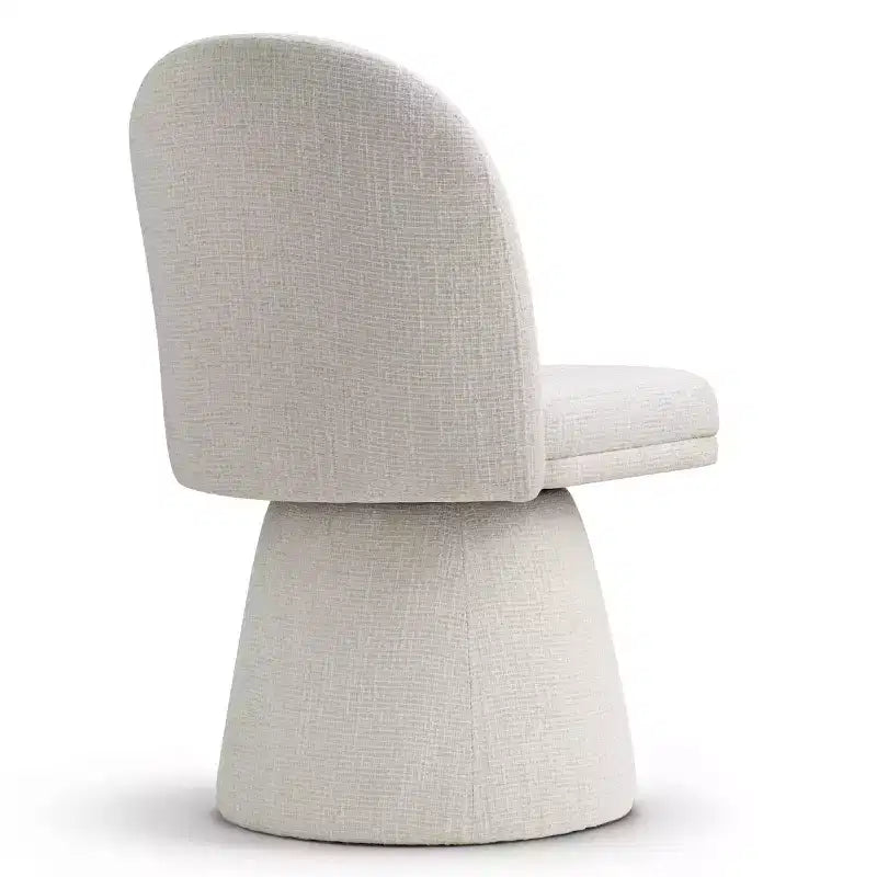 Zestaw 6 nowoczesnych bezpodłokietnikowych krzeseł do jadalni z obrotem 360°, podstawą w stylu piedestału i eleganckim designem, do kuchni, jadalni lub biura – Panipeachy