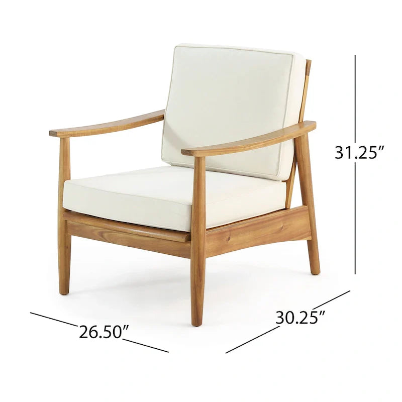 Willowbrook Outdoor-Sitzgruppe für 4 Personen aus Akazienholz von Christopher Knight Home