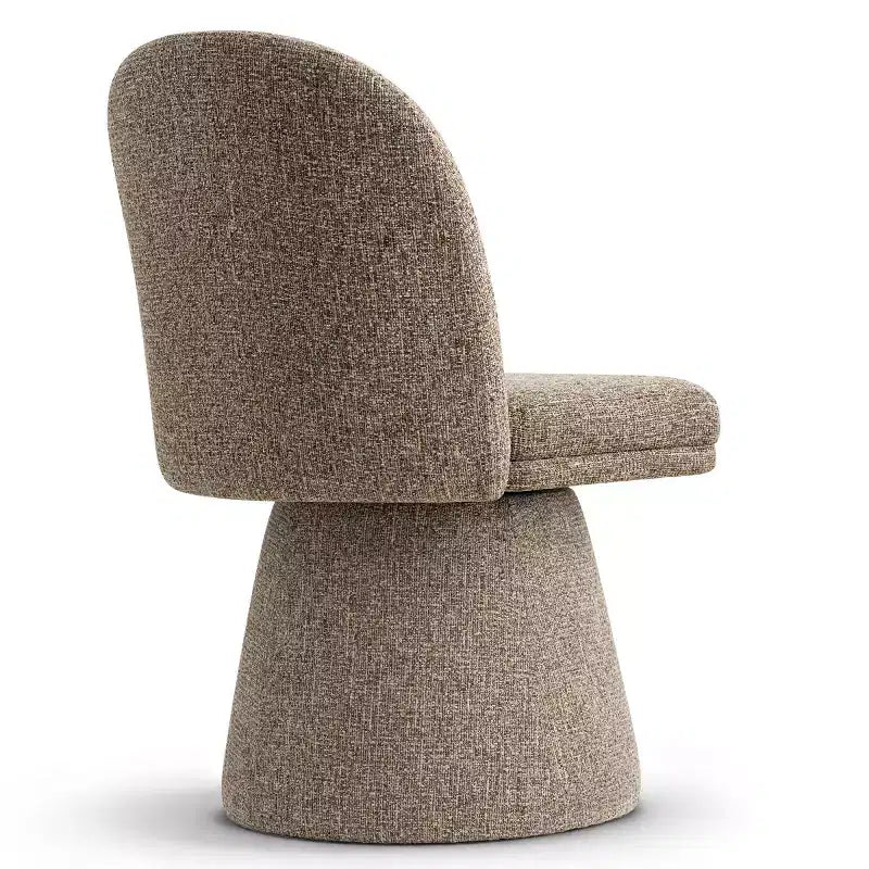 Zestaw 6 nowoczesnych bezpodłokietnikowych krzeseł do jadalni z obrotem 360°, podstawą w stylu piedestału i eleganckim designem, do kuchni, jadalni lub biura – Panipeachy