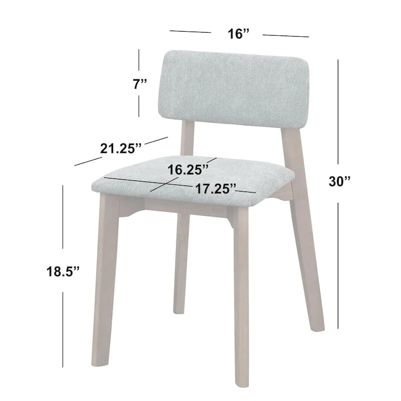 Čtyřdílný jídelní set Nettie z masivního dřeva Simple Living