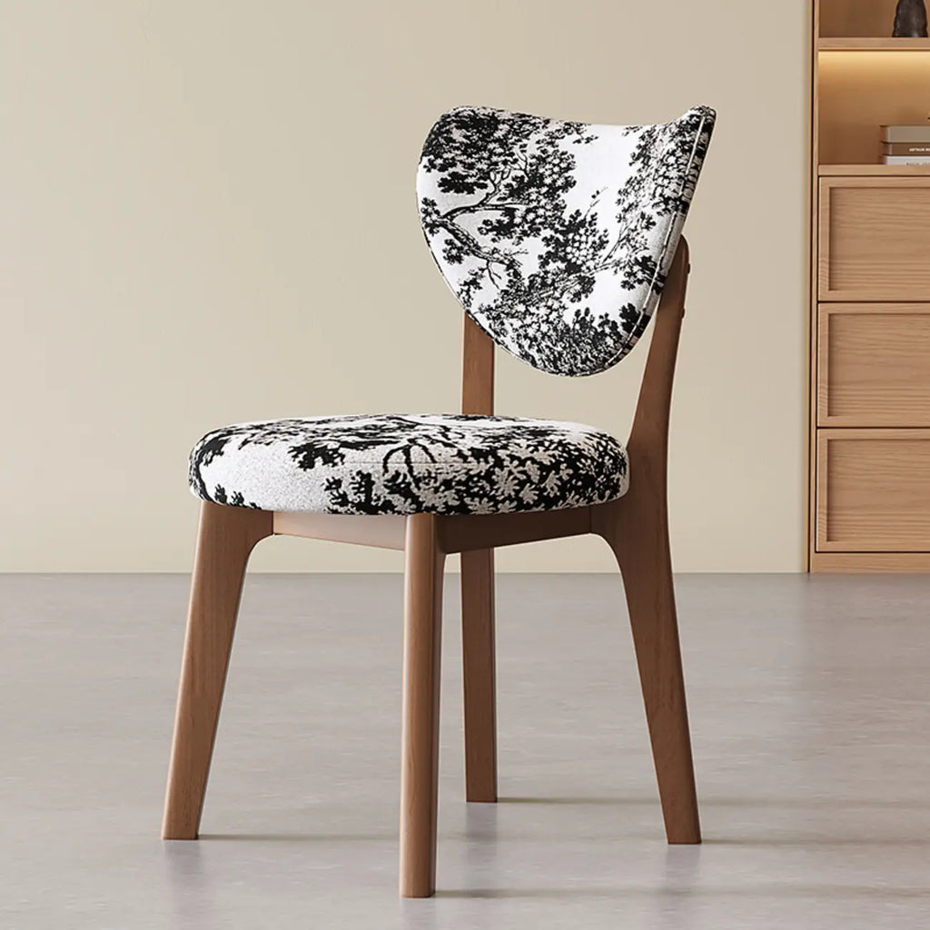 Sedia da pranzo moderna senza braccioli, con schienale alto e rivestimento in similpelle
