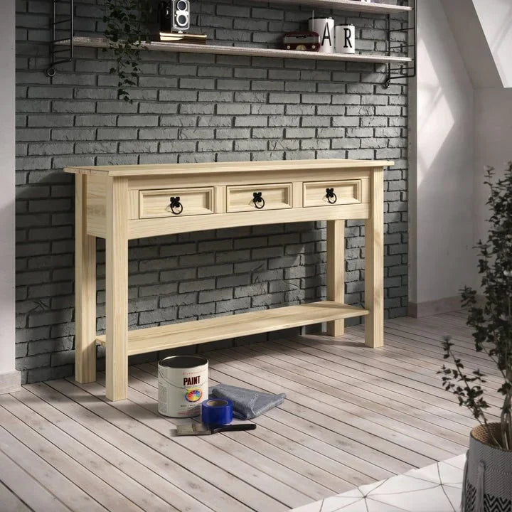 Console d’entrée en bois à 3 tiroirs Corona | Furniture Dash - N/A