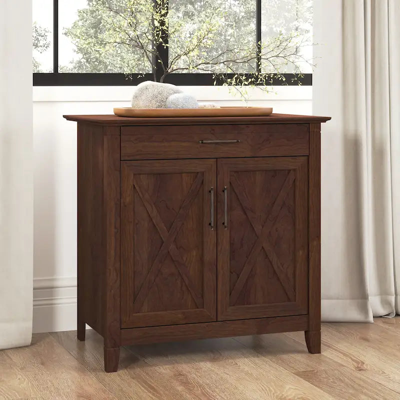 Sekretarzyk Key West z szafką do przechowywania marki Bush Furniture