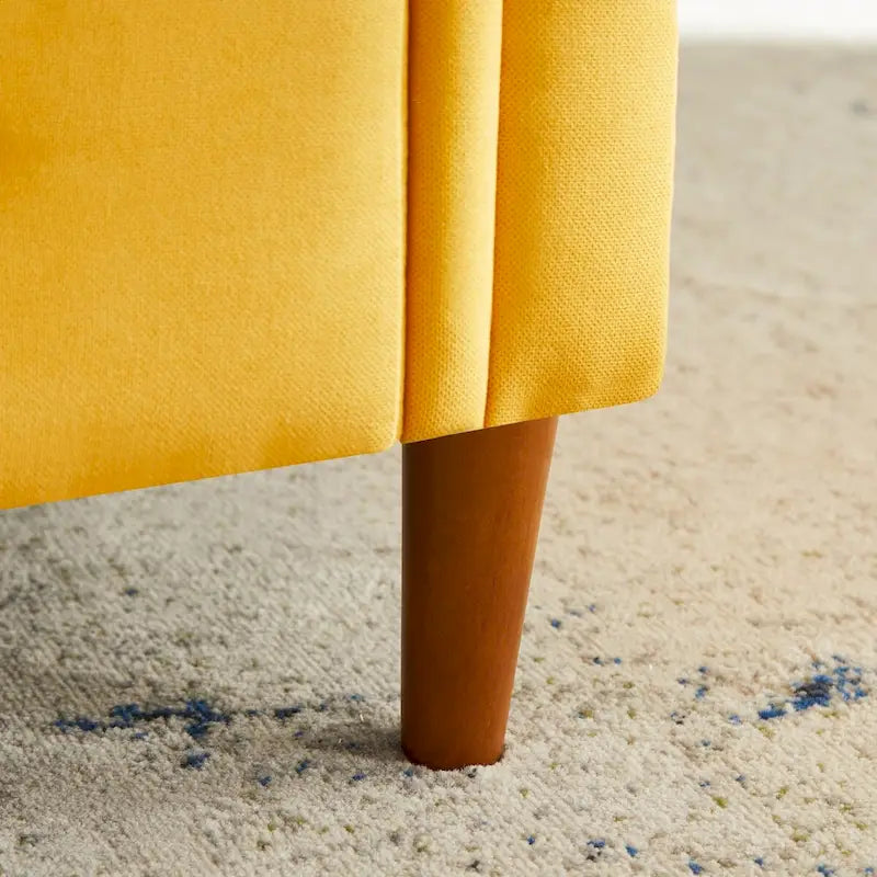 Panca contenitore per camera da letto, per fondo letto, con braccioli arrotondati, rivestita in velluto, pouf-divano lungo