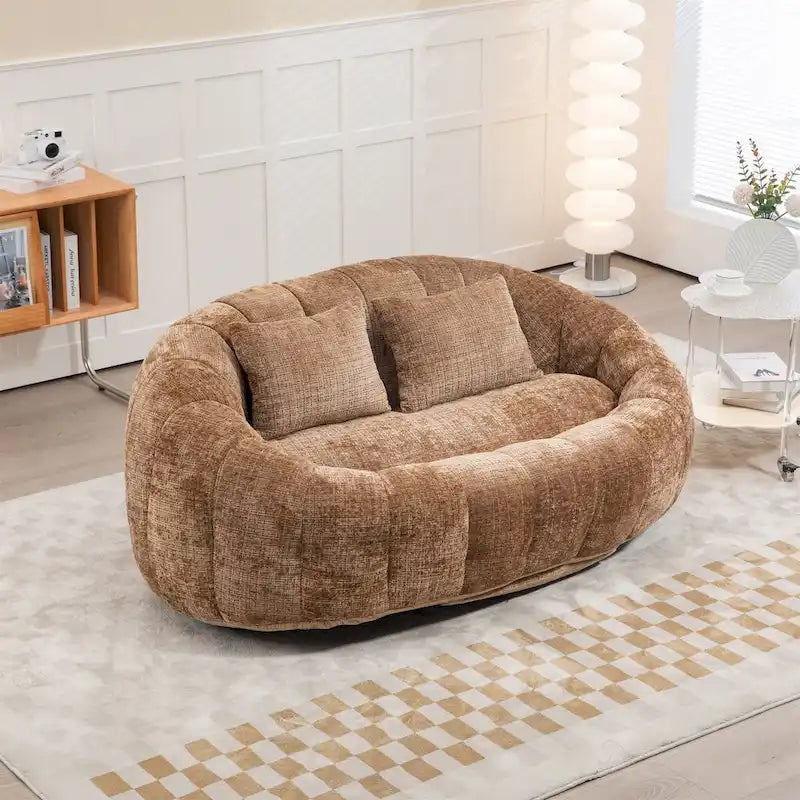 Zitzakstoel van chenille, luie sofa