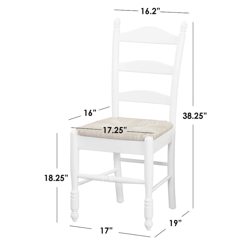 Cadeira de jantar Simple Living Jessie com costas em escada (Conjunto de 2)