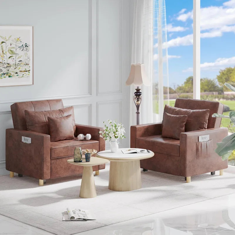 Poltrona letto regolabile, trasformabile 3-in-1, disponibile in più colori, per 1 persona