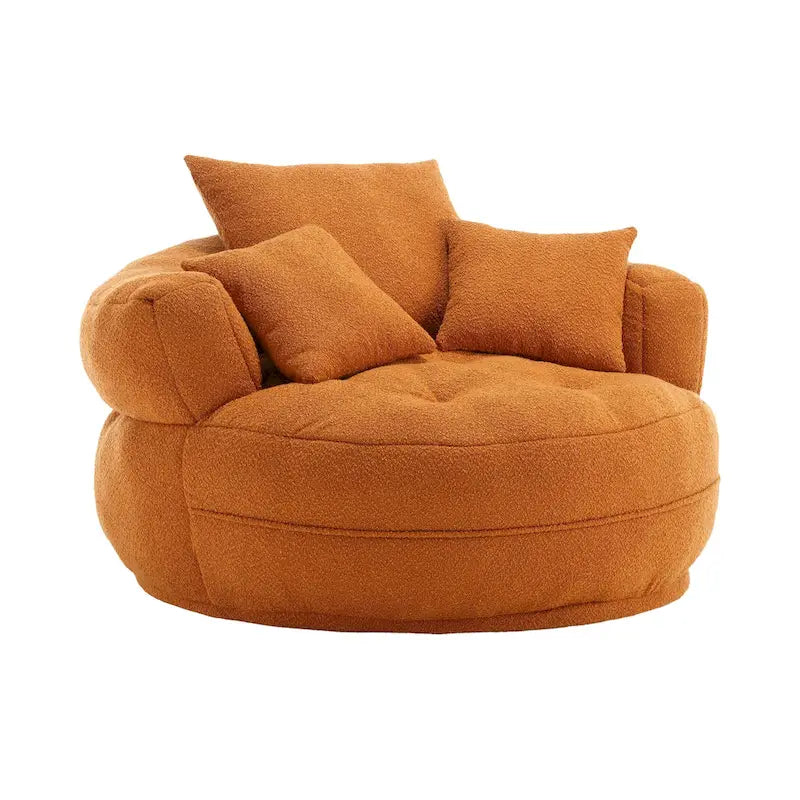 Round Lazy Sofa Chair ¨C White/Blue/Grey/Yellow/Orange/Rose Red/Navy/Green, Single & Couple Seat