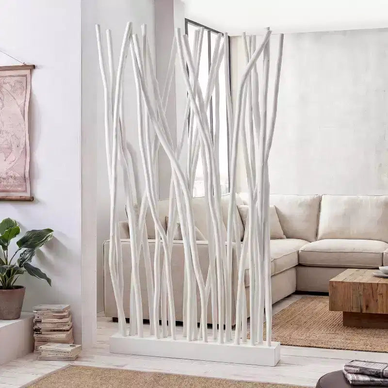 JONATHAN Y Tranquil, 39 B x 68 H, kuststijl, bohemien, handgemaakt kamerscherm met één paneel van teak takken