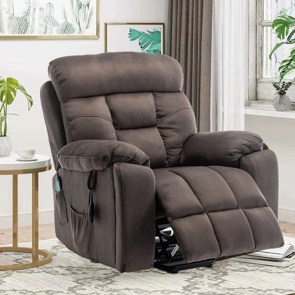Fauteuil inclinable électrique avec fonction de levage, massage et chauffage
