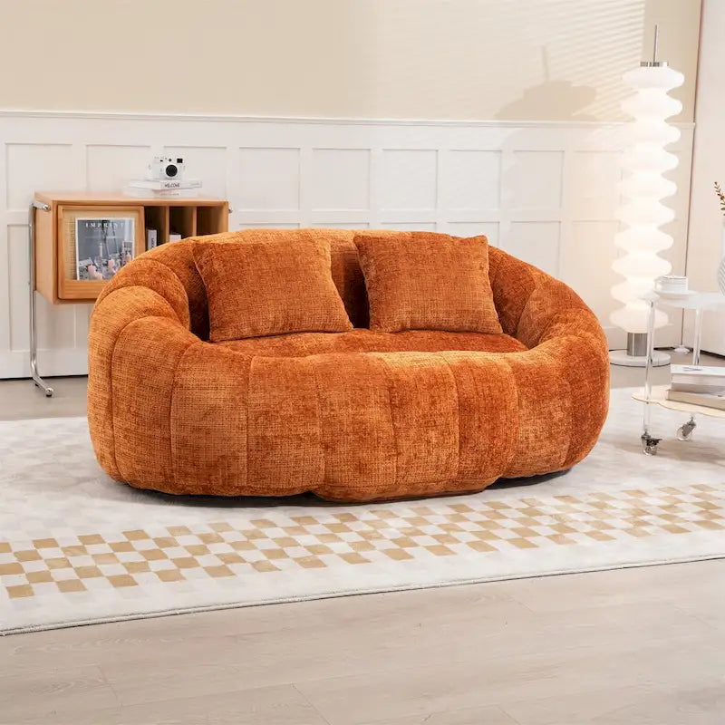 Zitzakstoel van chenille, luie sofa
