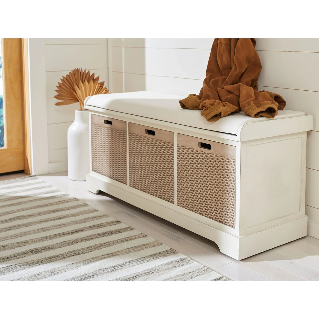 Panca contenitore SAFAVIEH Fiorello con 3 cassetti e cuscino - 47.3 W x 15 L x 19 H - 47Wx15Dx19H