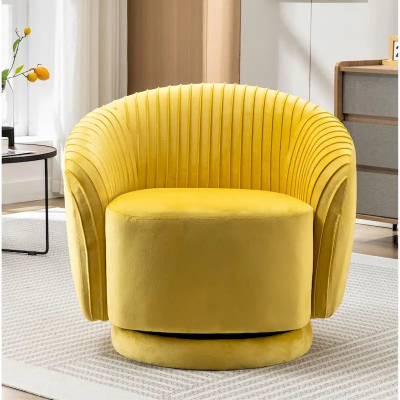 Petit fauteuil pivotant en velours Milvo