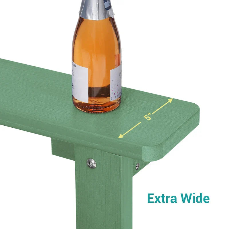 Bonosuki wetterfeste Adirondack-Stühle aus Holz für den Außenbereich, 4er-Set