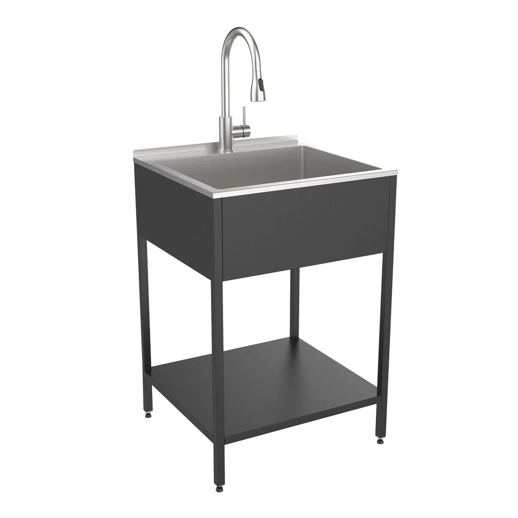 Nerezový prádelní dřez a stojan 24" Š x 22" H x 35" V