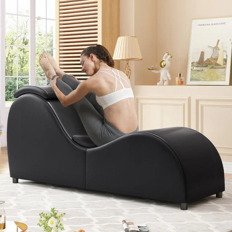 Mixoy Indoor-Yogastuhl, geschwungener Yoga-Chaiselongue-Sessel für Erwachsene zum Dehnen, Trainieren und Entspannen