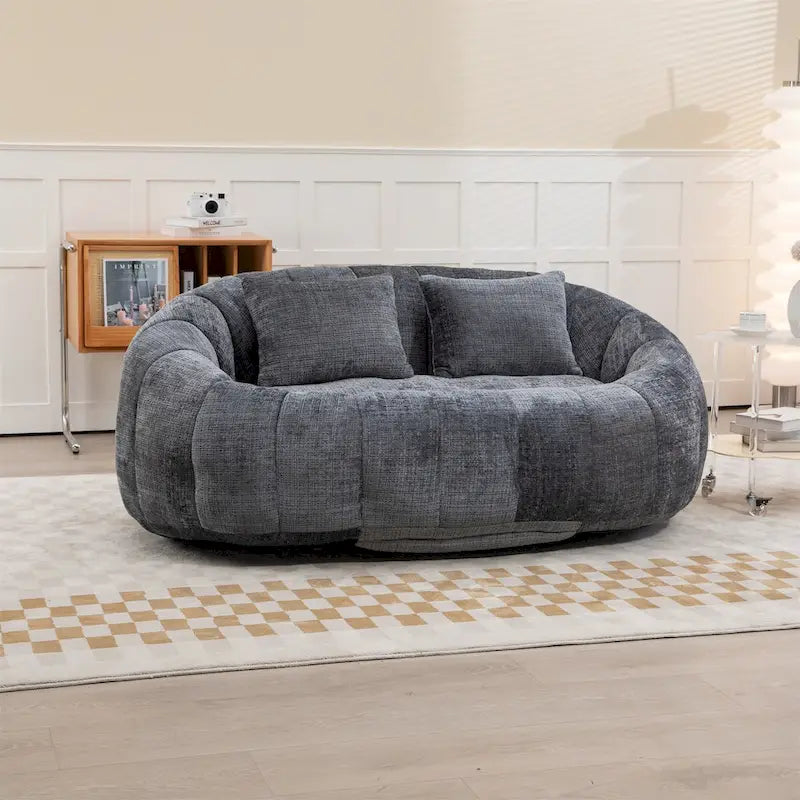 Zitzakstoel van chenille, luie sofa