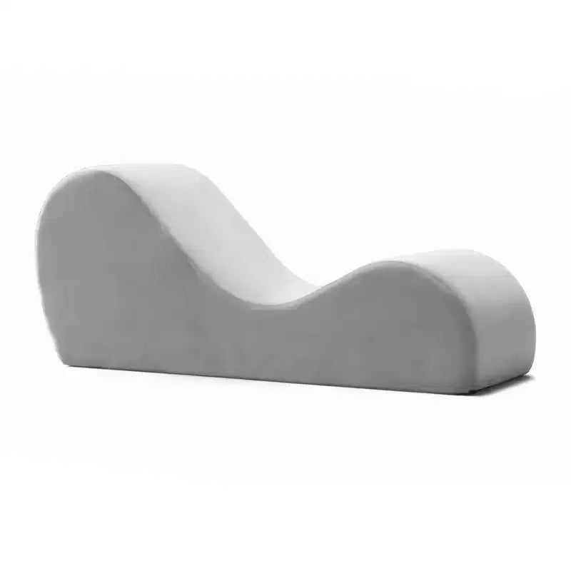 Avana elegante Chaiselongue für Yoga – in den USA gefertigt – ideal für Dehnübungen, Entspannung, Training und mehr, 60T x 18B x 26H Zoll, Hellgrau