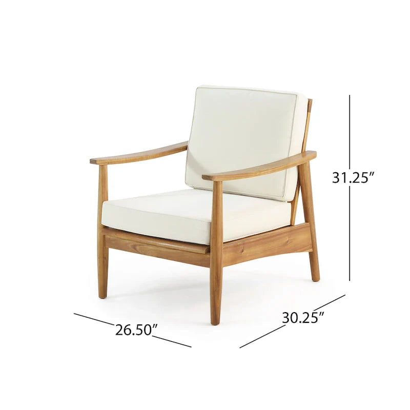 Willowbrook Outdoor-Sitzgruppe für 4 Personen aus Akazienholz von Christopher Knight Home