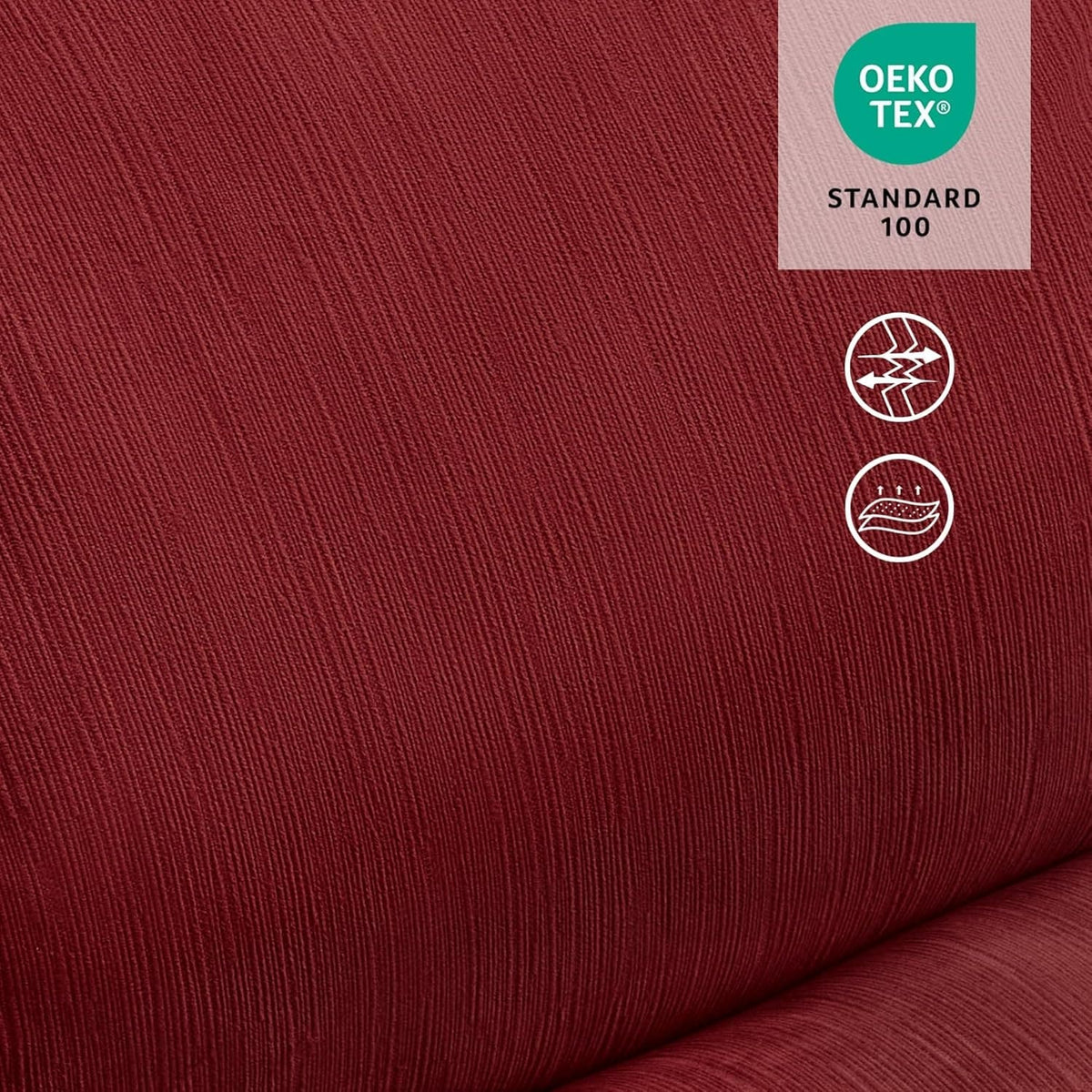MCombo extra grote elektrische relaxfauteuil met twee motoren en zonder armleuningen, Zeroarms-relaxfauteuil, perfect voor de woonkamer, stoffen bekleding PR607