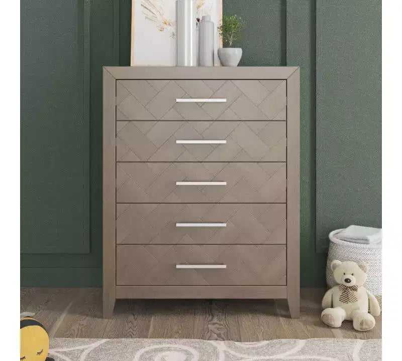 Conjunto de quarto infantil Child Craft Kieran com berço, cómoda dupla e arca, de 3 peças, inclui berço convertível 4 em 1, cómoda e arca