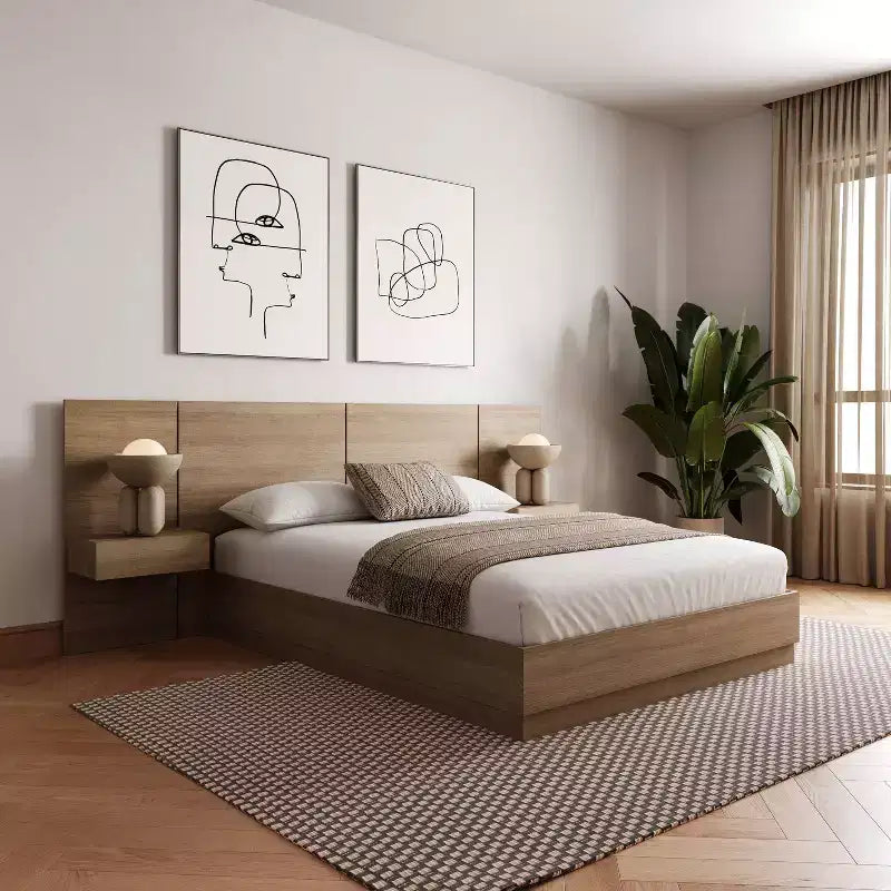 Conjunto de quarto Milano Queen de 4 peças da Nexera