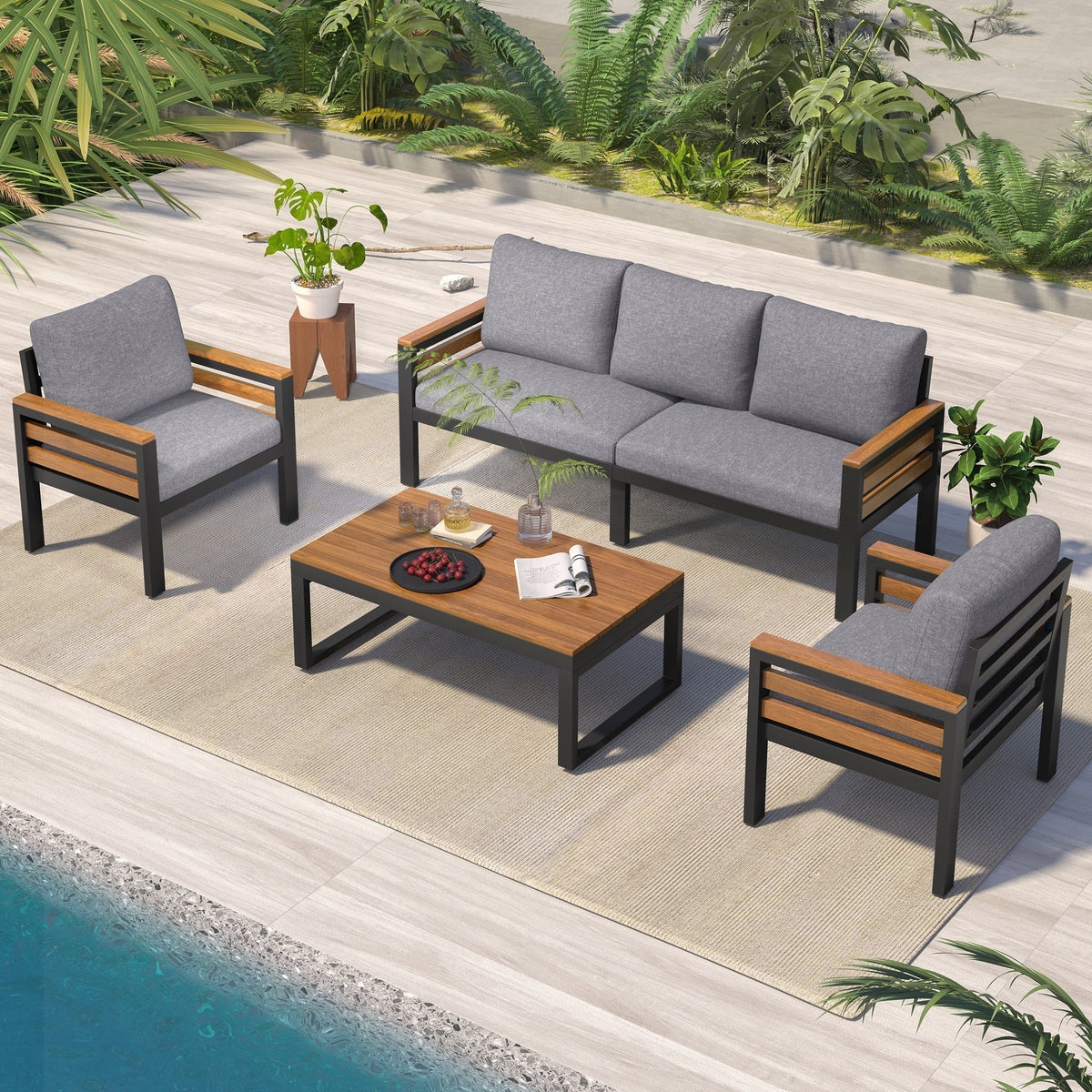 4-Piece Outdoor Furniture Sofa Set