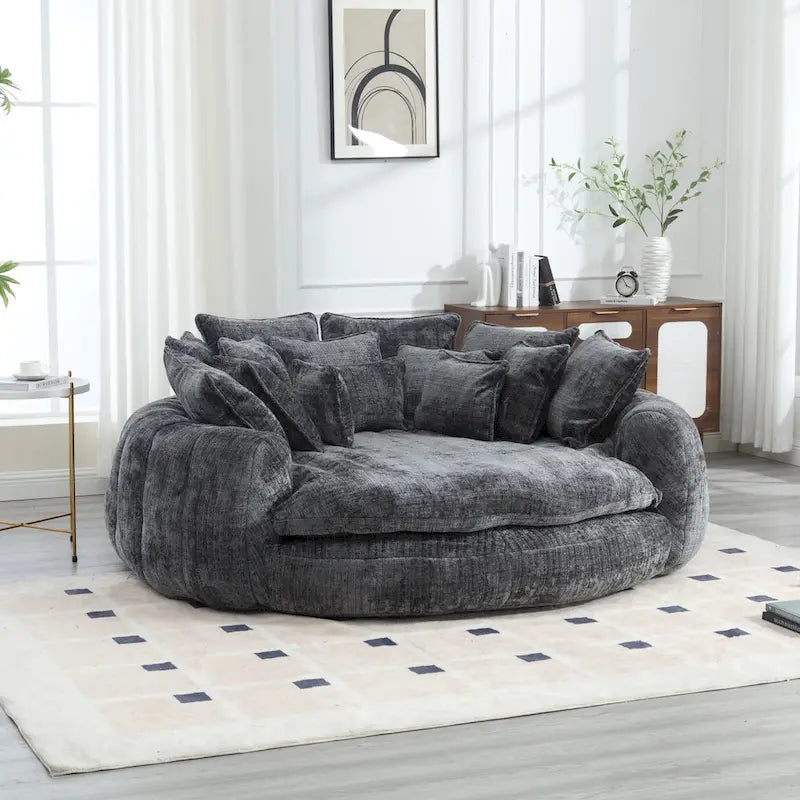 Wygodna podwójna sofa rozkładana Loaf, powiększona sofa z funkcją spania z podłokietnikami
