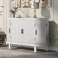 Accent Storage Cabinet Sideboard Wooden Cabinet with Antique Pattern Doors for Hallway, Entryway, Living Room, Bedroom