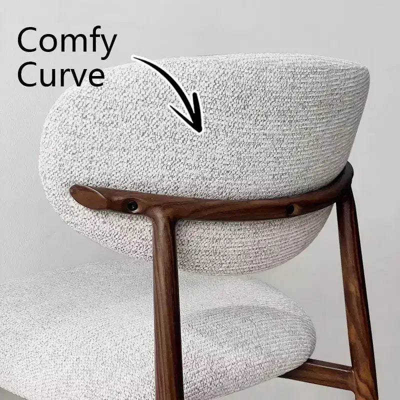 Conjunto de 4 cadeiras de jantar modernas estofadas com encosto curvo, cadeiras laterais sem braços com estrutura de ferro para sala de jantar e cozinha - Panipeachy