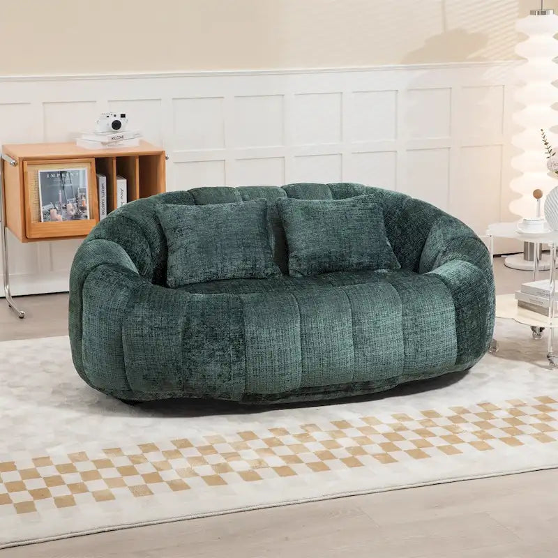 Zitzakstoel van chenille, luie sofa