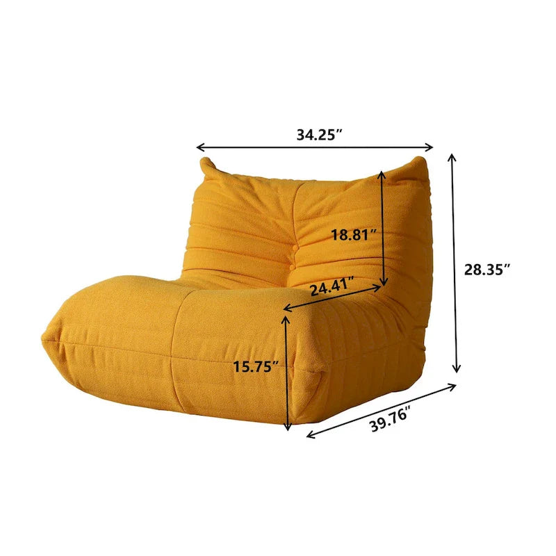 Miękka sofa podłogowa, leżanka, pufa typu bean bag do salonu